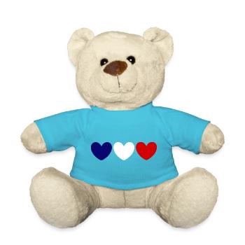 Frankreich Fanshirt für Frankreich Fans France - Teddy - Atollblau - Vorne