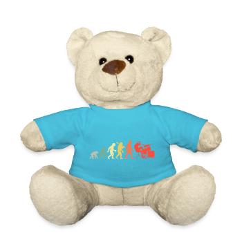 Retro Schlagzeuger Evolution Schlagzeug für Männer - Teddy - Atollblau - Vorne