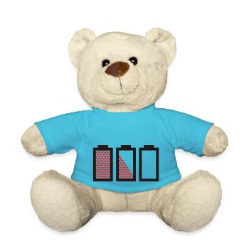christmas charge your love battery - Teddy Bear - atoll blue - Front