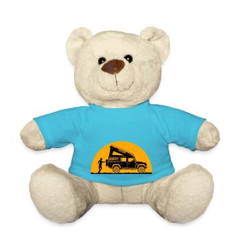 UK Offroad Retro als Silhouette vor der Sonne - Teddy - Atollblau - Vorne