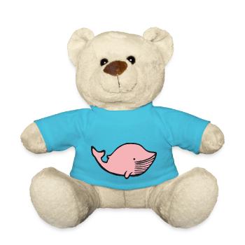 Wal Kind Kinder Baby Fisch Geschenkidee - Teddy - Atollblau - Vorne