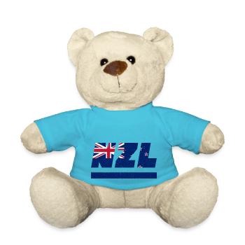 Drapeau de la Nouvelle-Zélande NZL - Nounours - bleu outremer - Devant