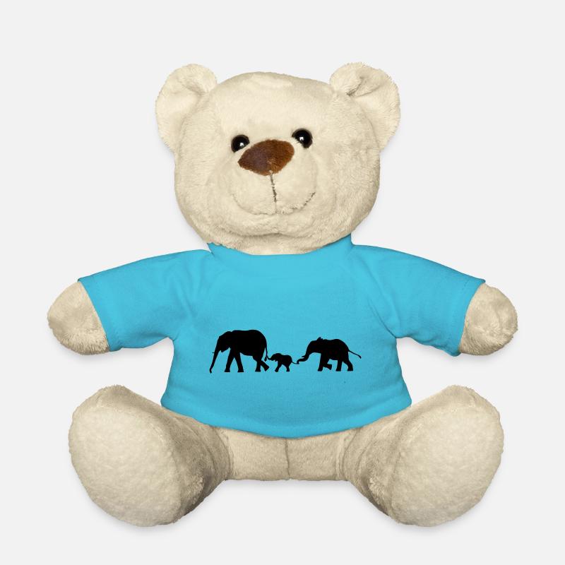 éléphant, éléphants - Nounours - bleu outremer