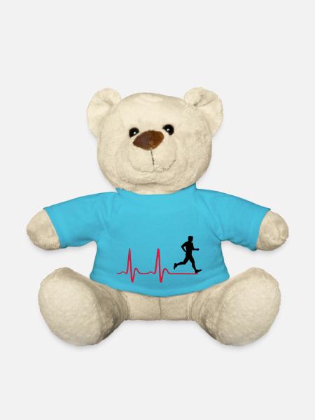 Running Man, runner & heartbeat - Nounours - bleu outremer