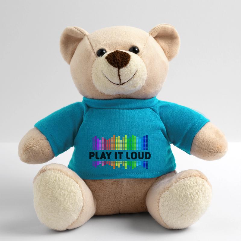 Play it loud Equalizer Musik Regenbogen bunt Disko Teddy