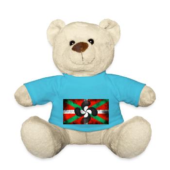 VINTAGE IKURRIÑA FLAG WITH LAUBURU - Teddy Bear - atoll blue - Front