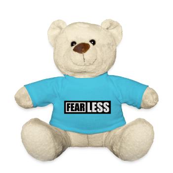 fearless Text Quote Design - Teddy Bear - atoll blue - Front