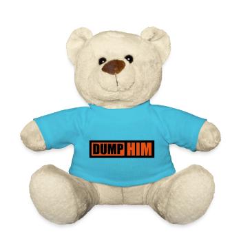 dump him Zitat Logo - Teddy - Atollblau - Vorne