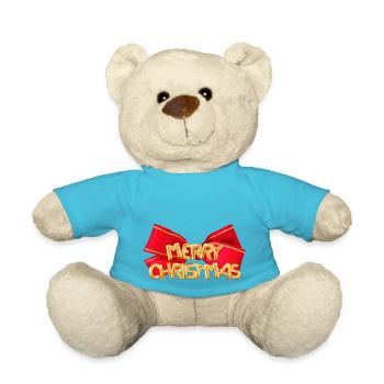 Merry Christmas - Teddy Bear - atoll blue - Front