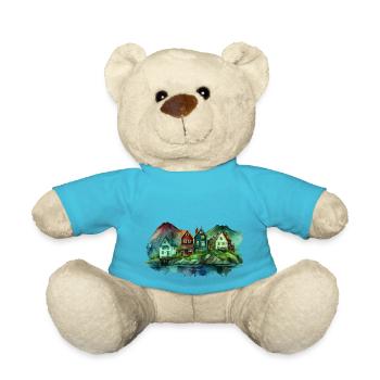 Schweden Schweden Schweden Skandinavien Reisekunst Kunst - Teddy - Atollblau - Vorne