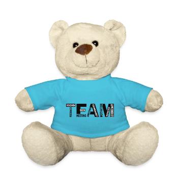 Team Teamwork Leitsprüche Motivation - Teddy - Atollblau - Vorne