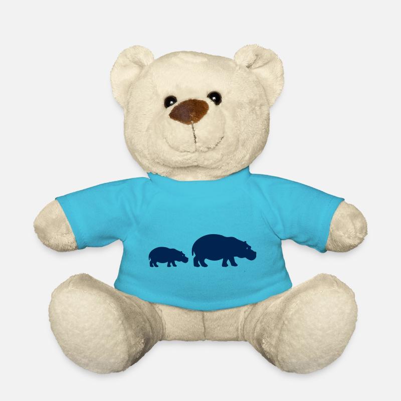 nilpferde silhouette - Teddy - Atollblau