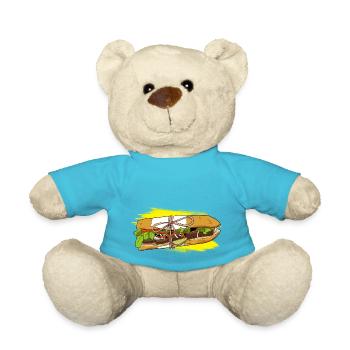 Vietnam Viet Banh Mi Brot Vietnamese I Geschenk - Teddy - Atollblau - Vorne