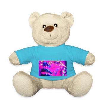Neo-Expressionismus Gesicht - Teddy - Atollblau - Vorne