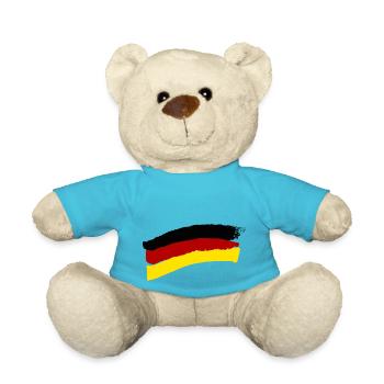 GermanyFlag as brushstrokes - Teddy Bear - atoll blue - Front