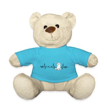 Cat heartbeat - Teddy Bear - atoll blue - Front