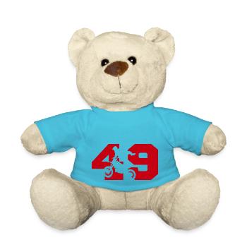 Moto 49 biker - Teddy Bear - atoll blue - Front