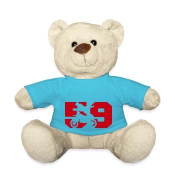 Moto 59 motard - Nounours - bleu outremer - Devant