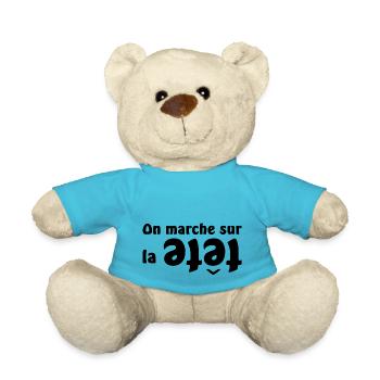 We are walking on our heads - Teddy Bear - atoll blue - Front