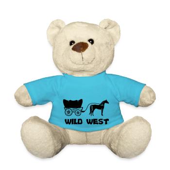 Western Carriage Wild West - Teddy Bear - atoll blue - Front