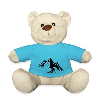 Ski Mountains - Teddy Bear - atoll blue - Front