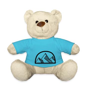Wanderlust and mountains - Teddy Bear - atoll blue - Front