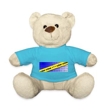 cyber crime - Teddy Bear - atoll blue - Front