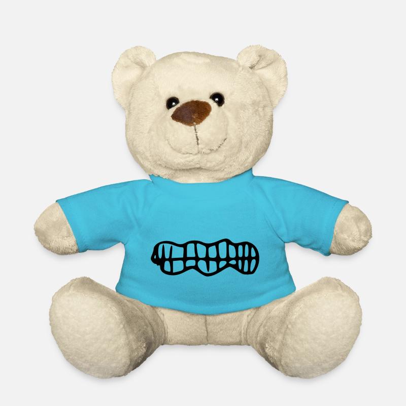 Mund mit Zähnen - Teddy - Atollblau