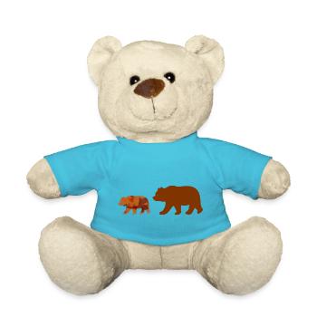 Bear walking - Teddy Bear - atoll blue - Front