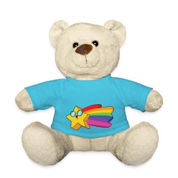 Stern Regenbogen - Teddy - Atollblau - Vorne