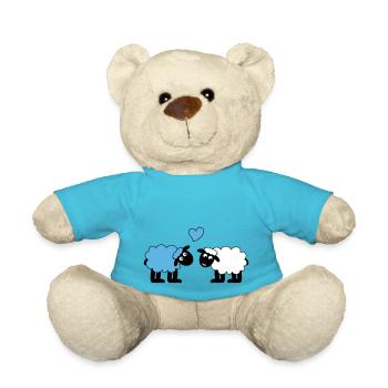 mouton joyeusement amoureux mouton mouton cœur d’agneau - Nounours - bleu outremer - Devant