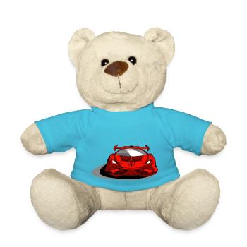 Voiture de sport Lambo rouge - Nounours - bleu outremer - Devant