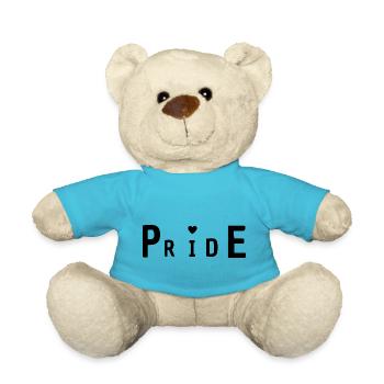 Pride Schriftzug - Teddy - Atollblau - Vorne