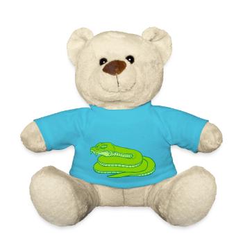 Böse gefährliche Schlange Design - Teddy - Atollblau - Vorne