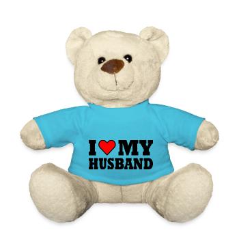 I love my husband - Teddy - Atollblau - Vorne