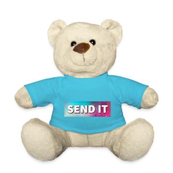SEND IT Boxlogo - Teddy - Atollblau - Vorne