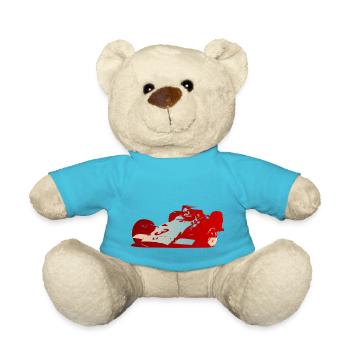Roter Rennwagen - Teddy - Atollblau - Vorne