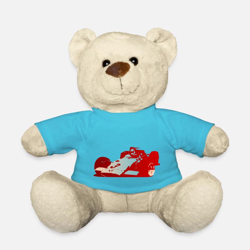 Roter Rennwagen - Teddy - Atollblau