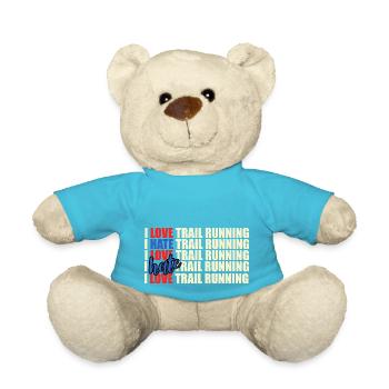 Trail Runner Running Jogging Jogger I Gift - Teddy Bear - atoll blue - Front