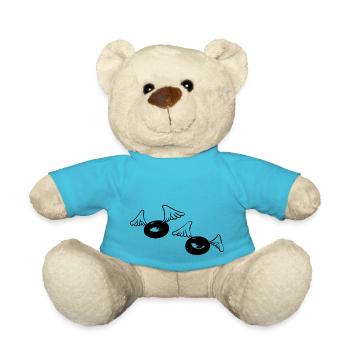 Flying eyes - Teddy Bear - atoll blue - Front