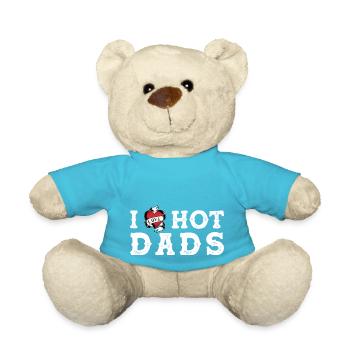 Ich liebe meine heißen Väter Ich Herz Meine Heißen Väter Vintage - Teddy - Atollblau - Vorne