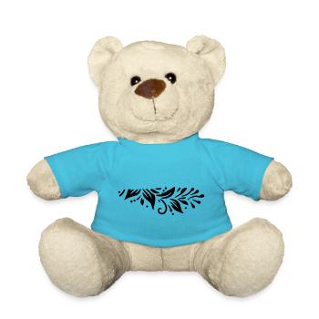 Leaves Decor - Teddy Bear - atoll blue - Front
