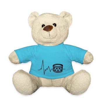 Heartbeat Drum Sports Fan Musicien - Nounours - bleu outremer - Devant