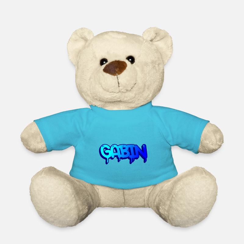 Graffiti first name Gabin - Teddy Bear - atoll blue