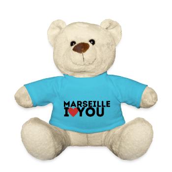 Marseille Ich liebe dich - Teddy - Atollblau - Vorne