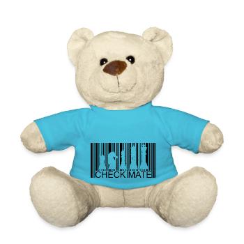 Barcode Chess Pieces - Teddy Bear - atoll blue - Front