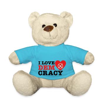 I Love Democracy - Teddy - Atollblau - Vorne