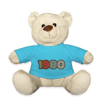 1980 rétro vintage - Nounours - bleu outremer - Devant