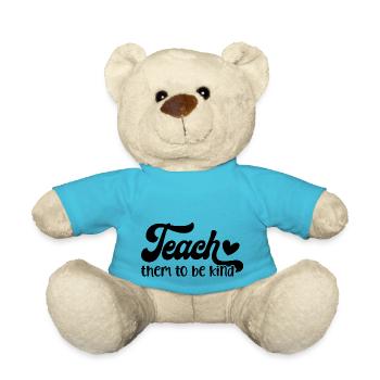 Apprenez-leur à être gentils Conception de message d’amour de cœur - Nounours - bleu outremer - Devant