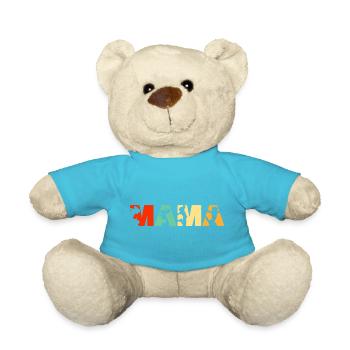 Mama Parkour Free Running Retro Design - Teddy Bear - atoll blue - Front
